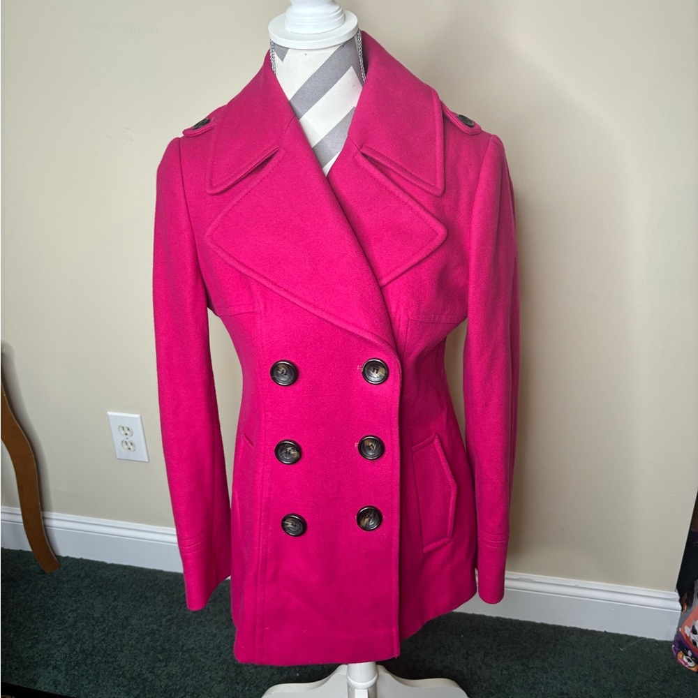 Hot Pink Pea Coat